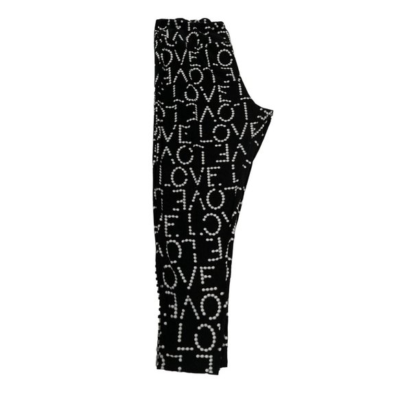 NO BOUNDARIES Pants Women's Leggings Elastic Waist "LOVE" Black 3XL - Picture 9 of 11